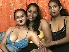 A handful of indian lesbians having divertissement